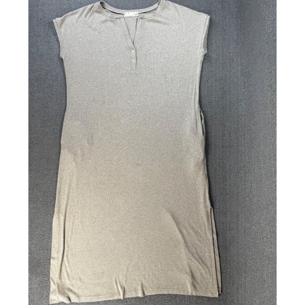 Hatch Dress Womens Maternity Small Beige Nursing Postpartum Lounge Pockets